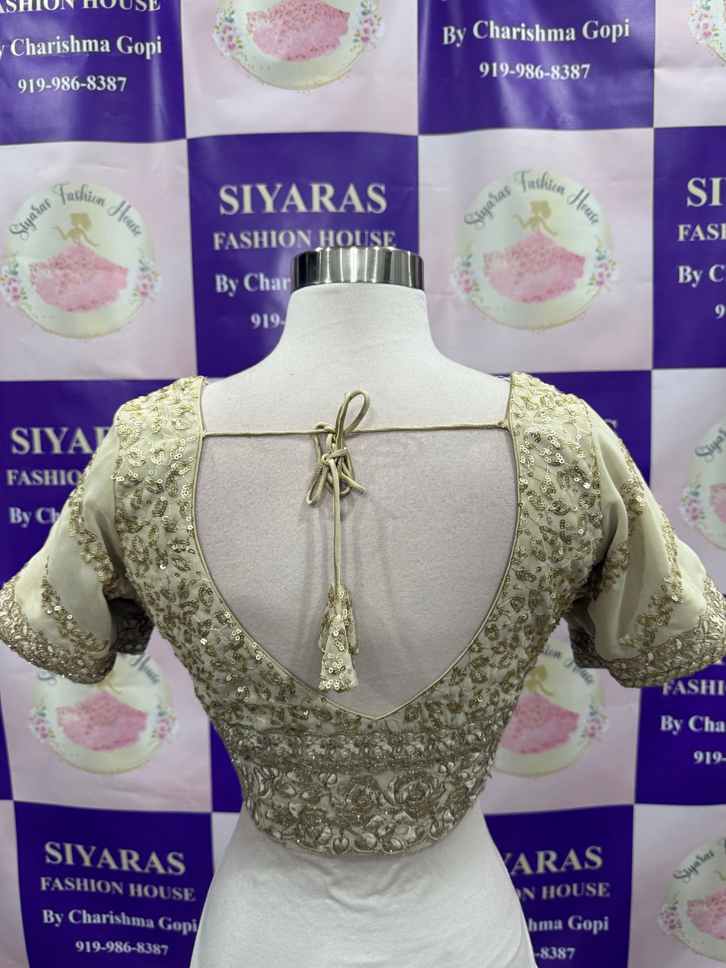 Beautiful partywear sequence Saree in off white color. Available in size 42 to 44.