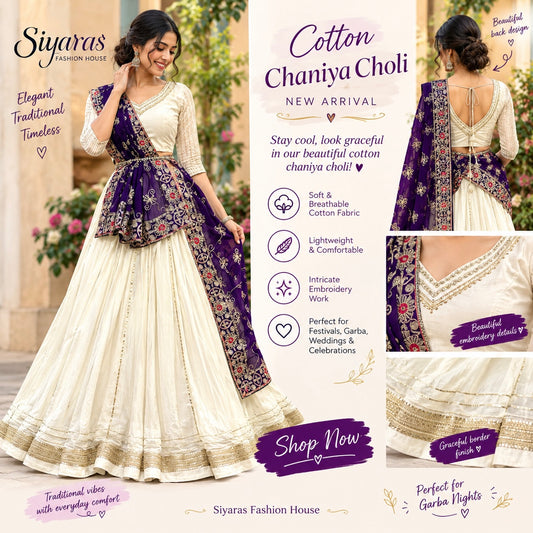 Beautiful Chaniya Choli – New Arrival! ✨
🤍 Gorgeous white ensemble with stunning border details 💎 Gorgeous embellished dupatta with the blouse. Available in size 38.