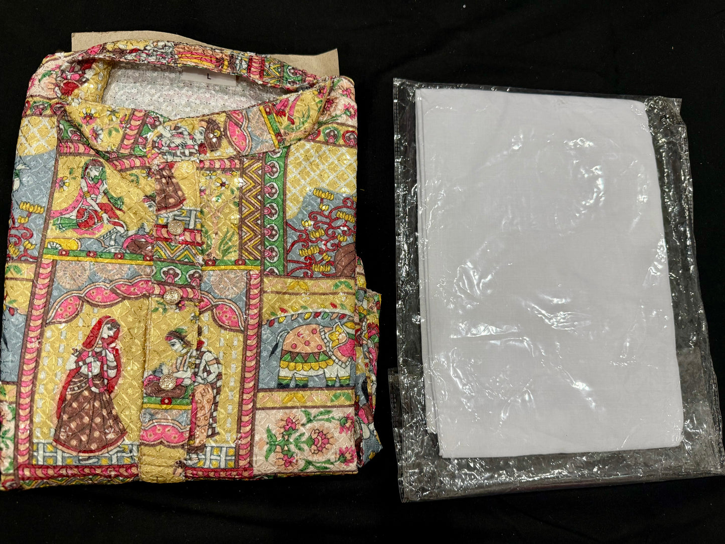 Mens sequence silk Raja rani Kurta Pyjama set traditional / Partywear dress wedding / reception size 36,38,40,42 and 44.