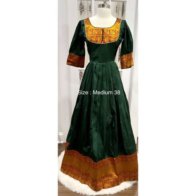 Traditional long gown in Narayanpet cotton and Silk fabric