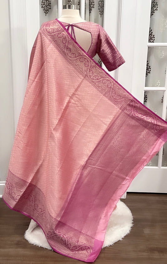 Beautiful traditional Silk Saree with stylish stitched blouse festival Partywear Saree
