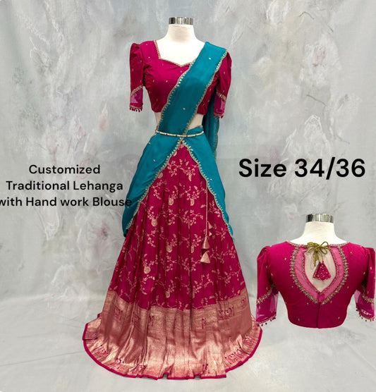 Handcrafted designer blouse with elegant handwork with Rich teal blue drape with delicate embellished borders 👑 Perfect for weddings, festivals, engagements, and grand celebrations.
Available Size: 34/36 📩 DM us for custom orders & color options.