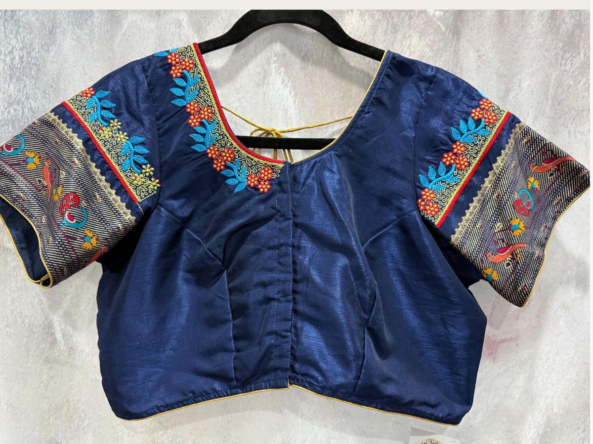 Patola Silk Saree |  stitched embroidered blouse| Saree tassels 40-44 | Traditional Elegance with a Modern Touch |  wedding guest outfit