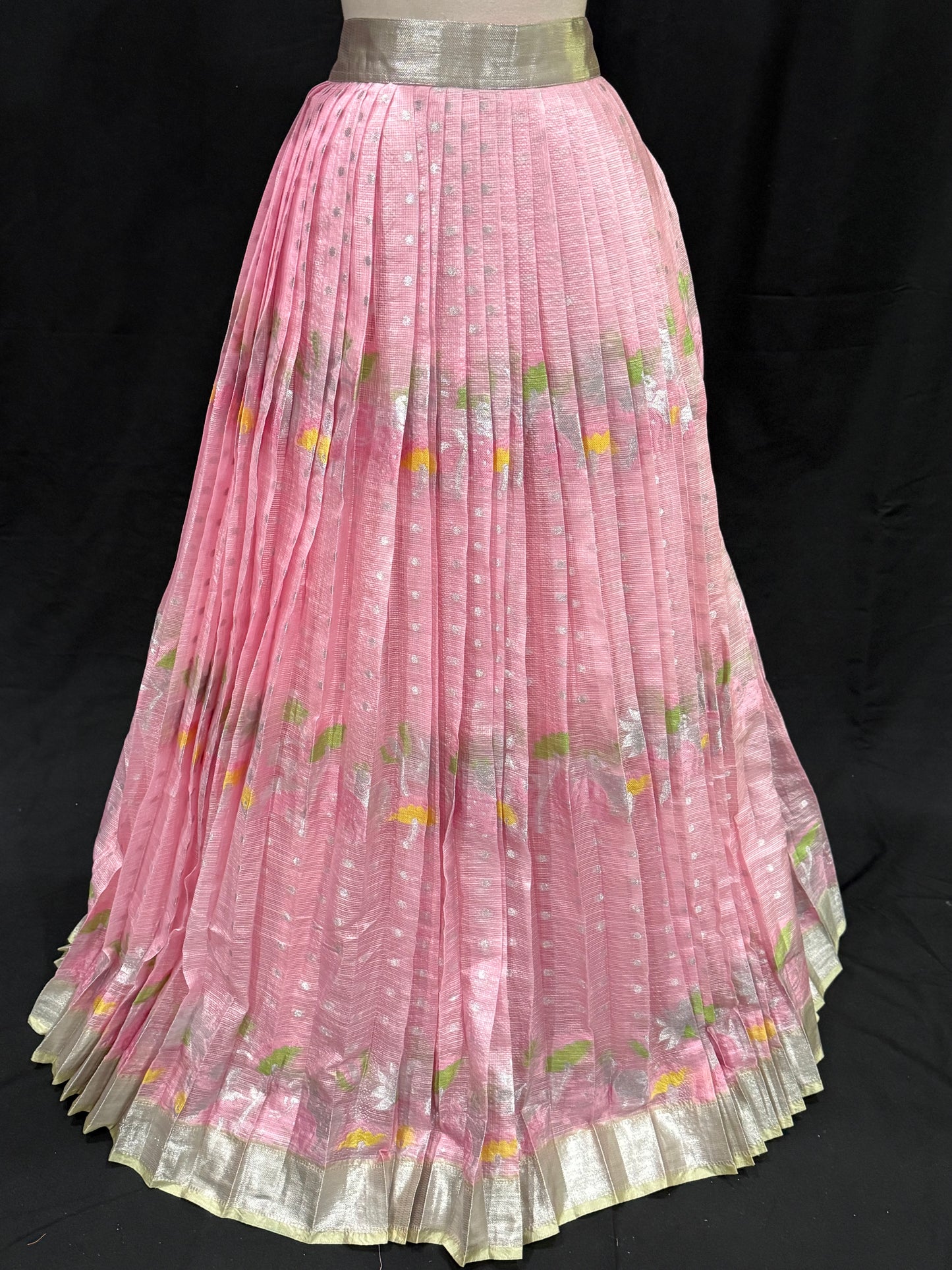 Beautiful customized Zari Kota premium quality Tissue Lehanga with matching Paithani muniya tissue dupatta  | Size 36-38| Partywear , wedding occasion