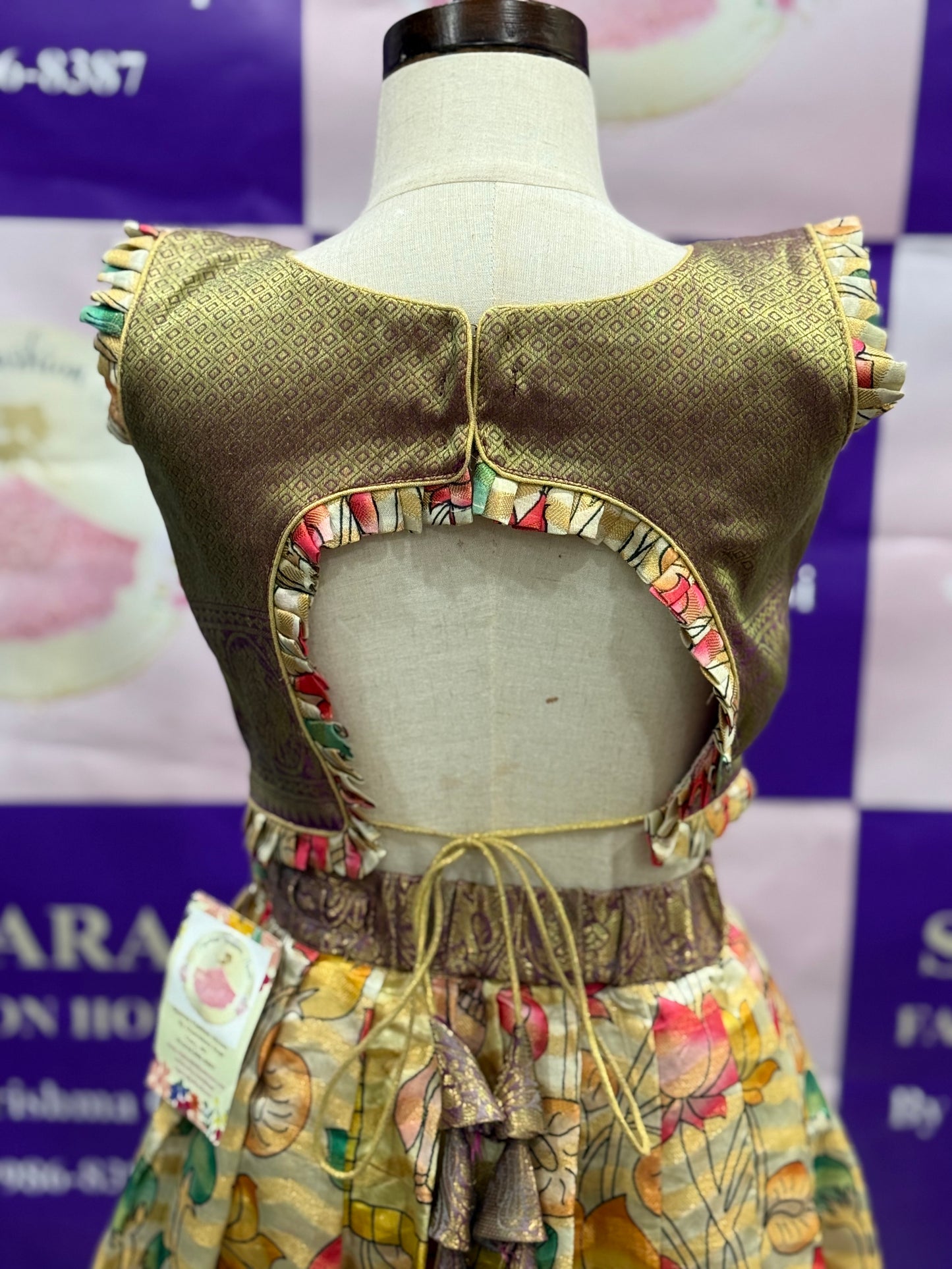 Beautiful girls Kalamkari lehanga 4-5 yrs