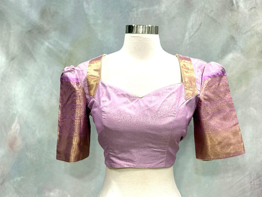 Kanchi Tissue Silk Saree with Stitched Designer Blouse Size 36-40 | Kanchipuram Gold Zari Wedding Saree | South Indian Bridal Festive Wear