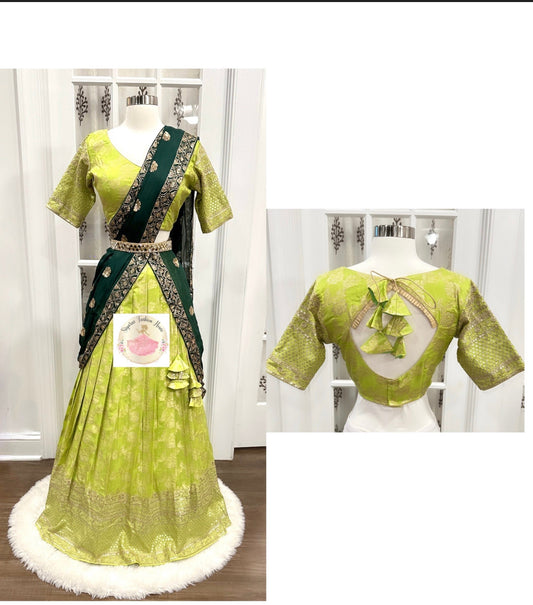 Beautiful half saree/langa Voni  lehanga for wedding or Partywear Lehanga size 36-38 ready  to ship