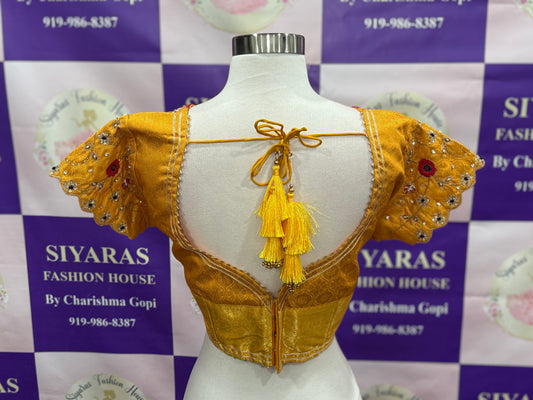 Bananas pattu Lehanga  Half sare with organza dupatta size 44 ready to ship UsA