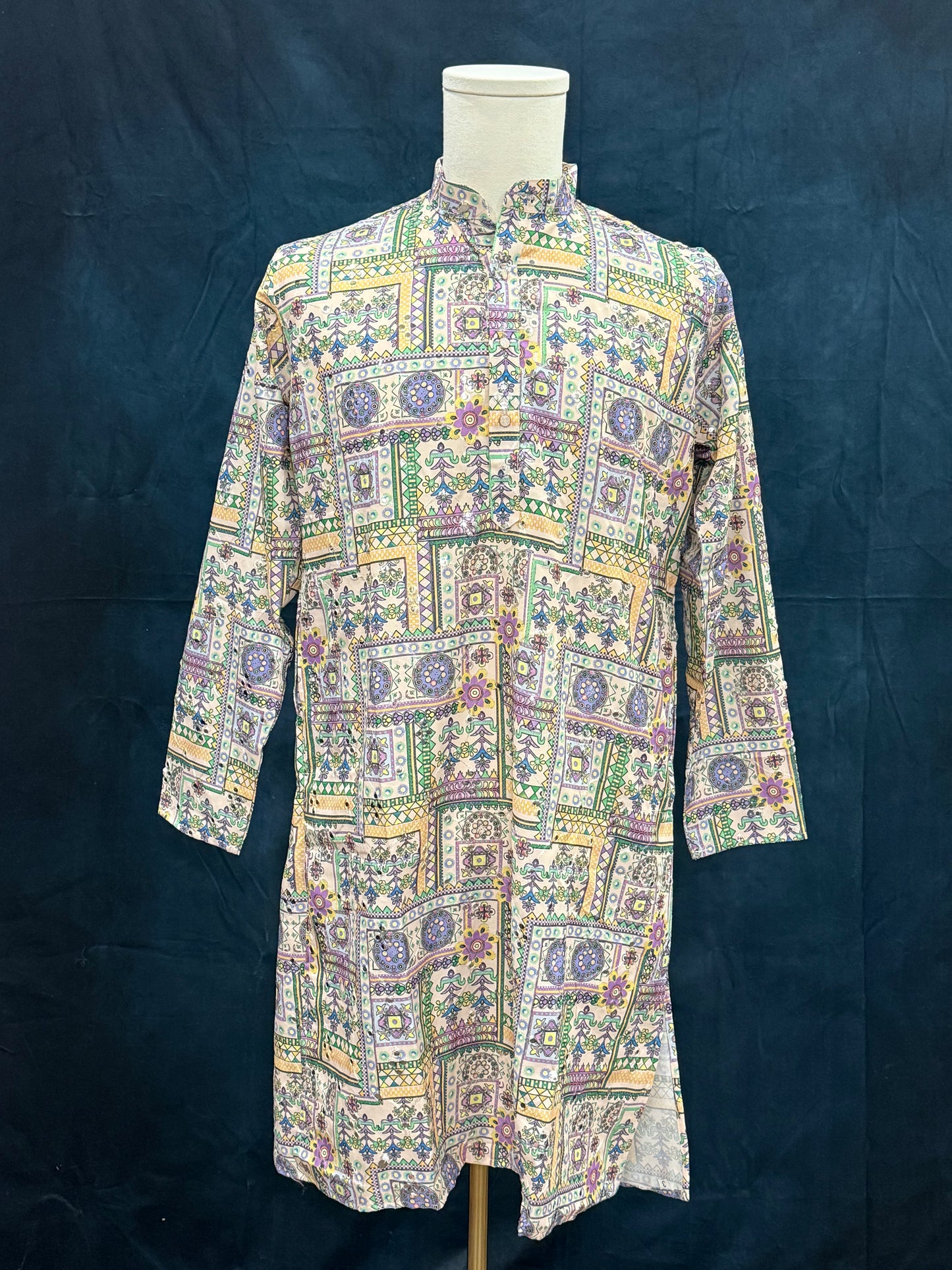 Men’s short Kurta designer print size 36, 38,40,42,44