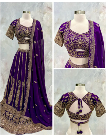 Gorgeous Royal Purple Lehanga size 38  Partywear reception wedding guest outfit