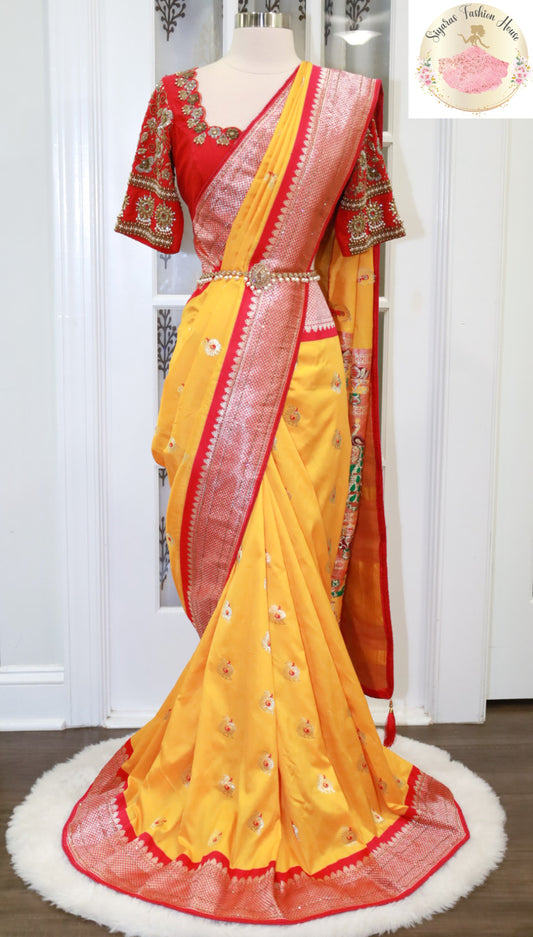 Wedding collection Banarasi saree with Maggam work Blouse
