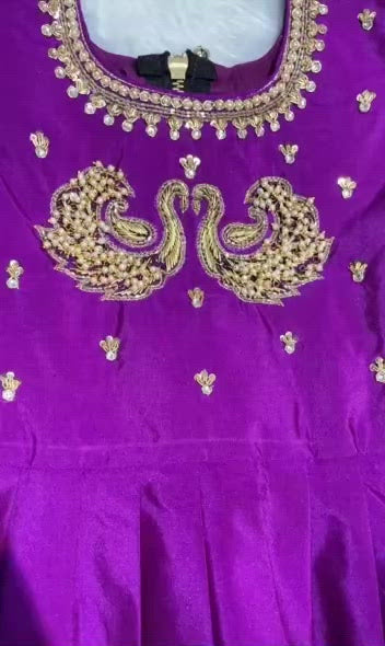 Maggam Work Half Saree by Mrunalini Rao | Half saree designs, Half saree,  Indian bridal dress