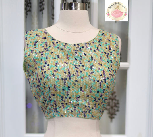 Beautiful Sequence Croptop for Partywear