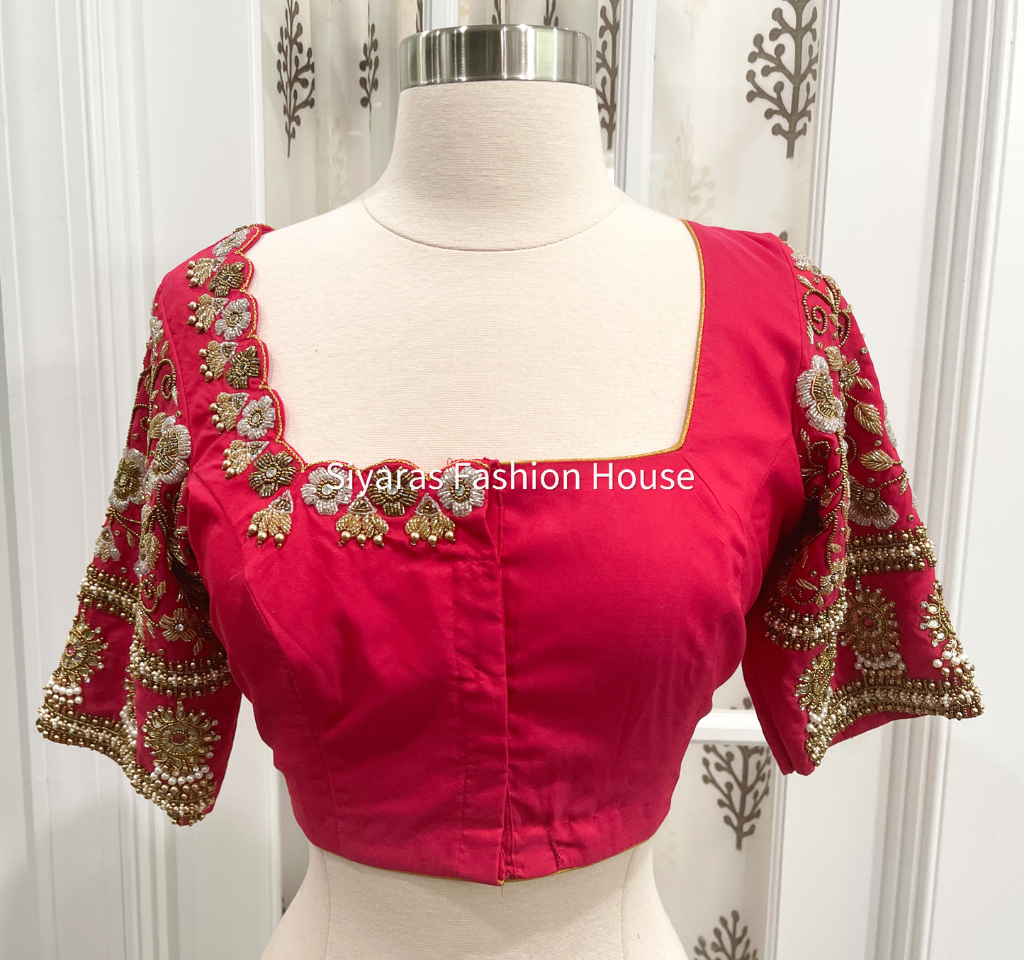 Beautiful HandMade Maggam/Aari work Blouse fully stitched for Function/PartyWear