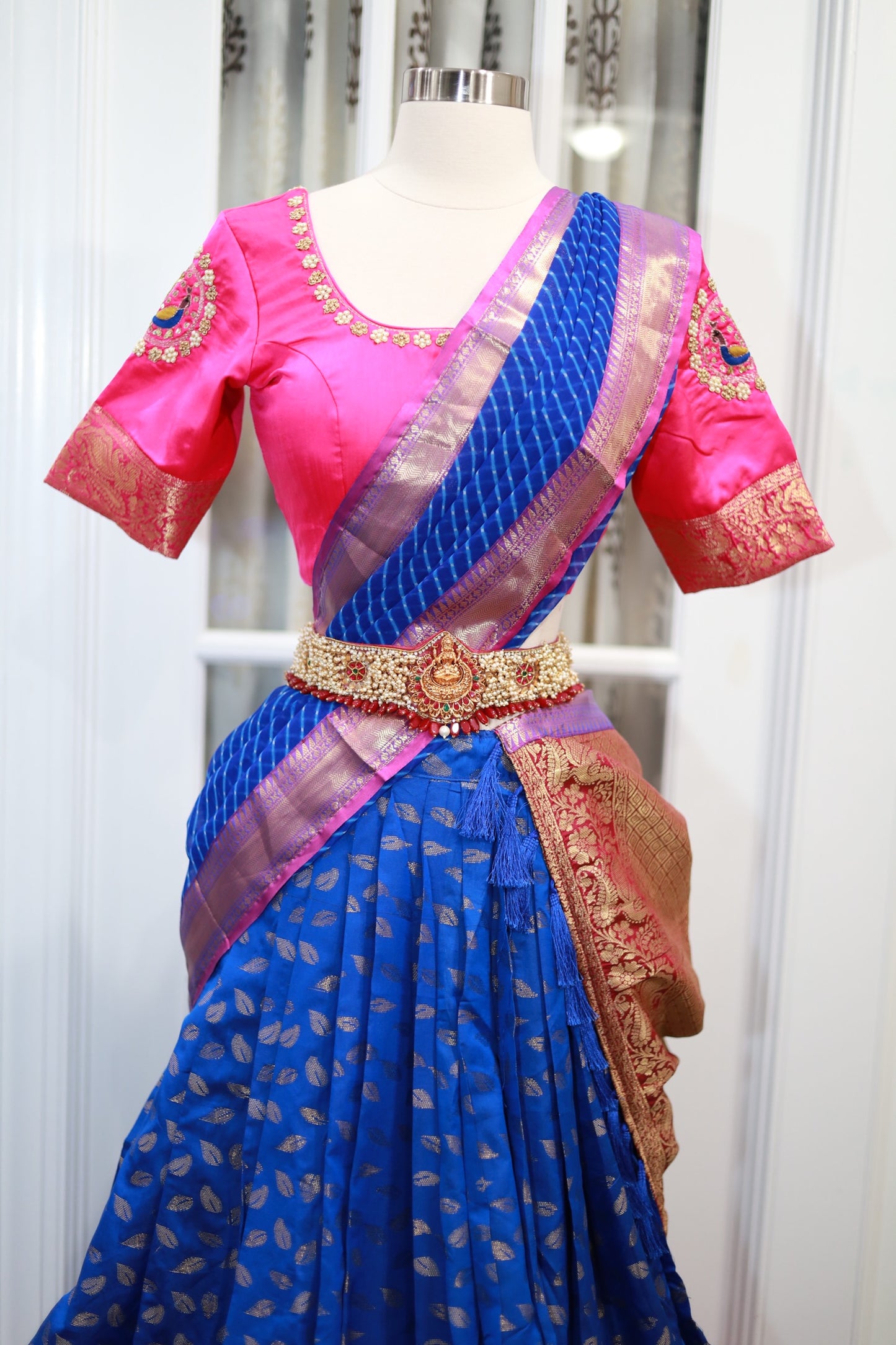 Traditional Half saree/langa voni size 36 with Maggam work ready to ship