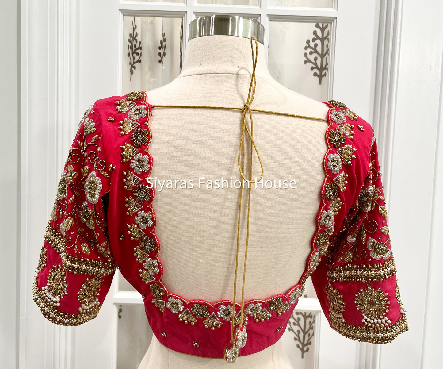 Beautiful HandMade Maggam/Aari work Blouse fully stitched for Function/PartyWear