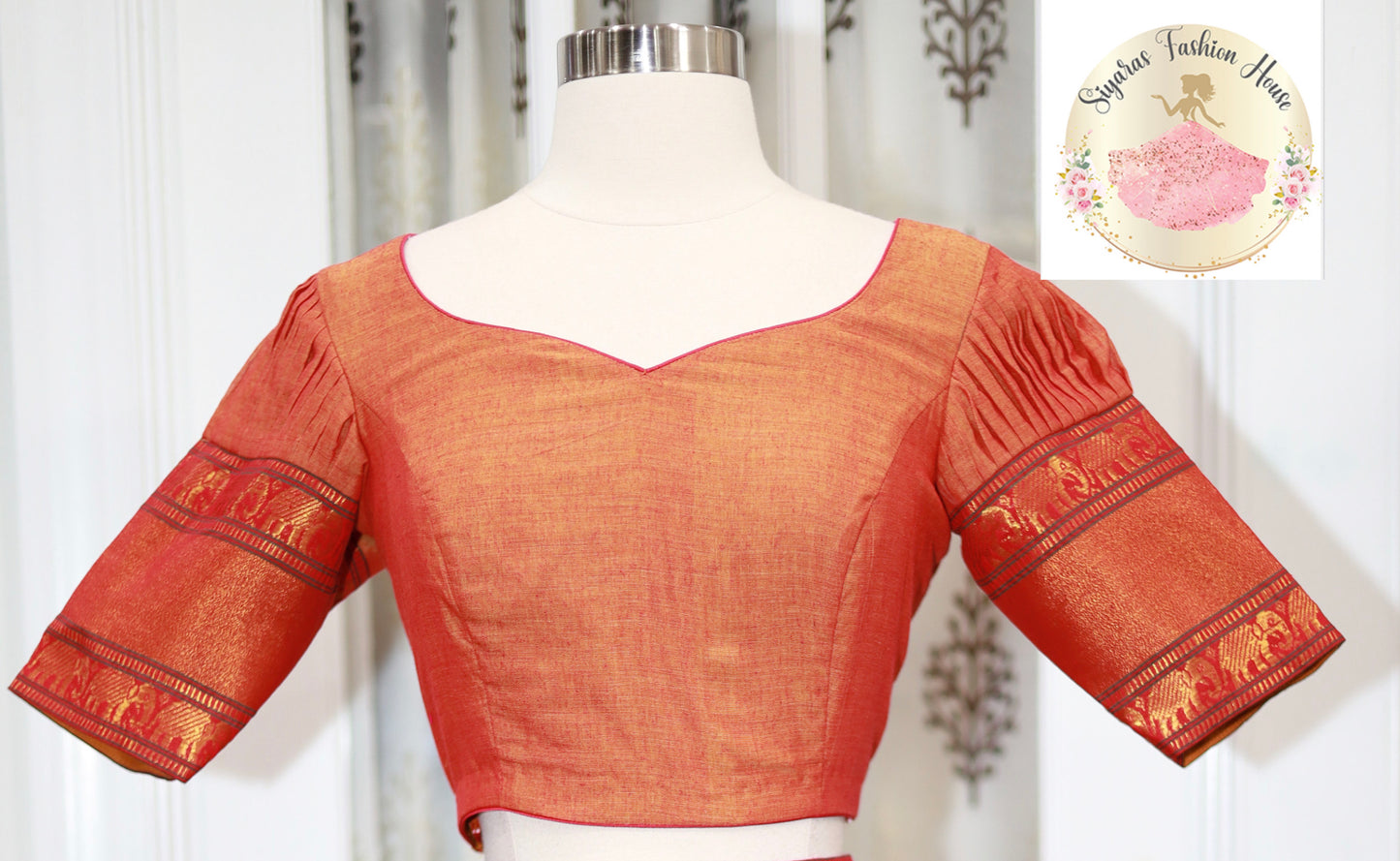 Traditional Narayanpet cotton teens half saree/langa voni with hip belt same fabric