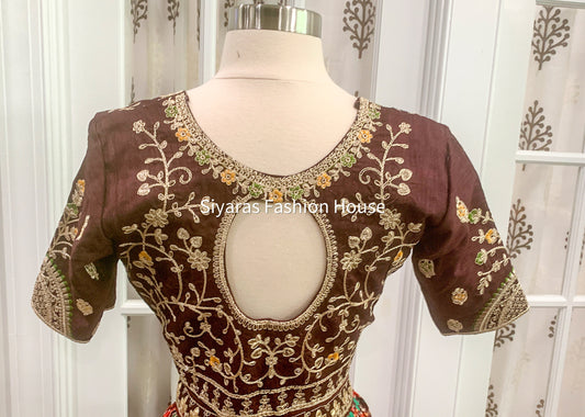 Full Stitched Elegant crushed Silk Chaniya Choli with Patola print and Full Size Dupatta