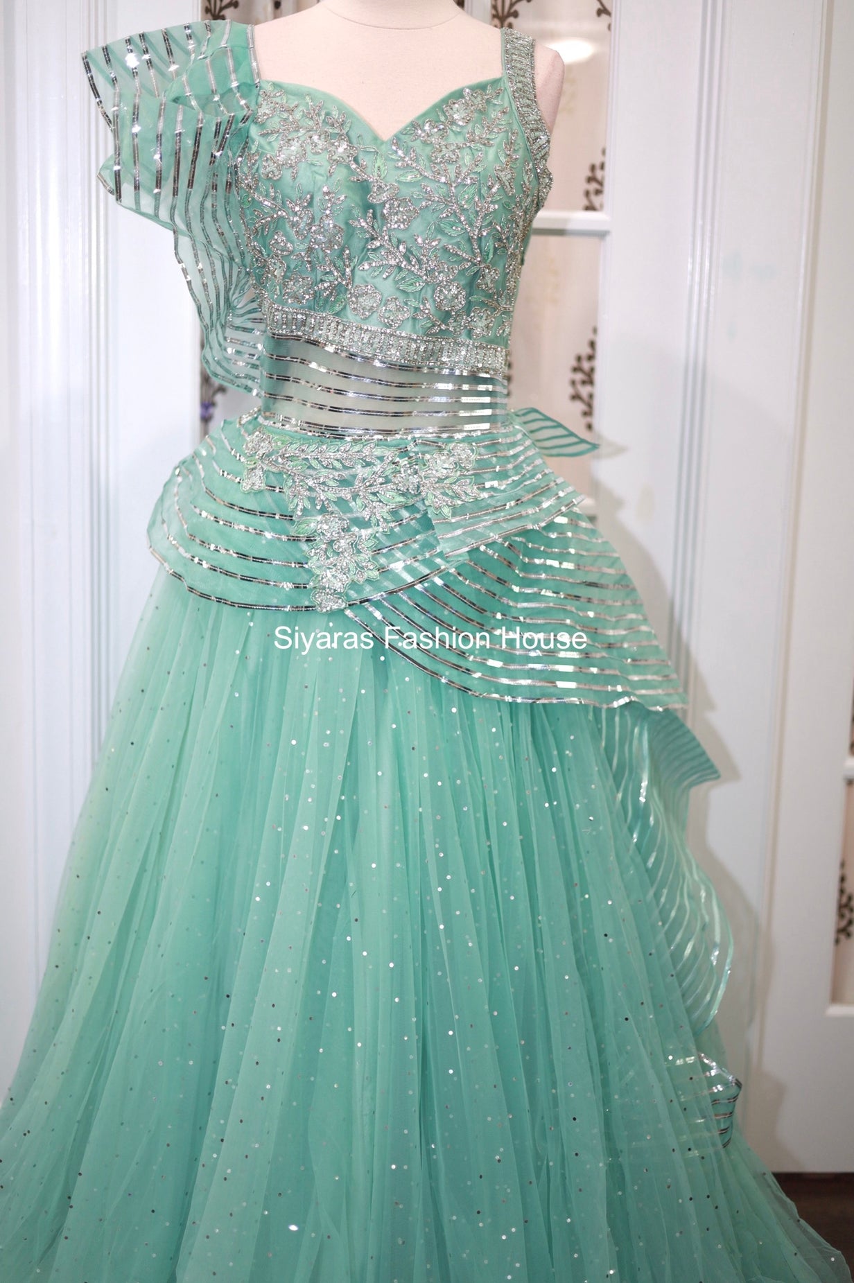 Simple gorgeous Viscose Garara Set Partywear Dress | Ruffles fashion,  Partywear dresses, Indowestern gowns