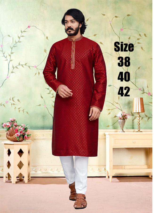 Mens Silk Kurta Pyjama Sets Partywear dress, wedding reception dress