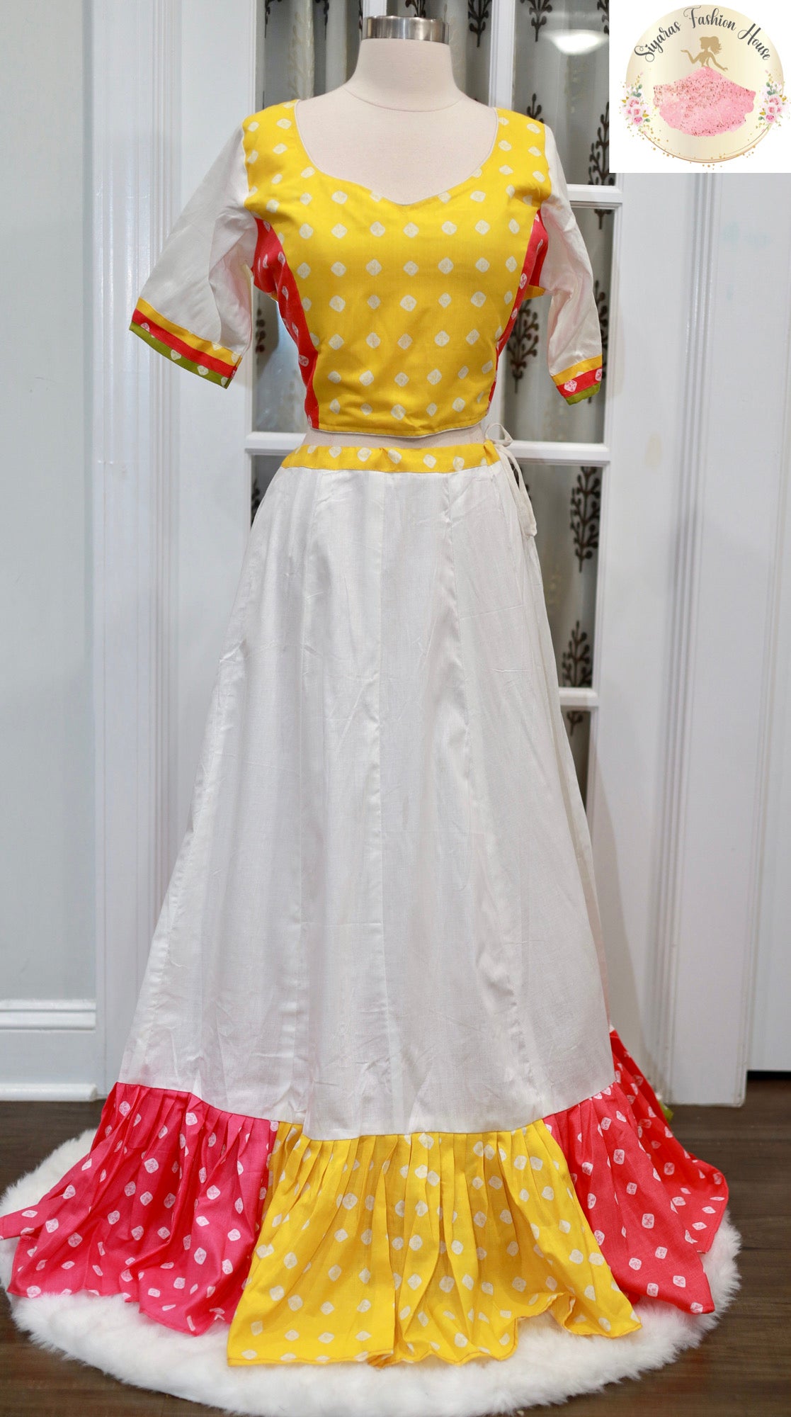 Beautiful Plus size cotton Chaniya Choli for Navratri garbha dress