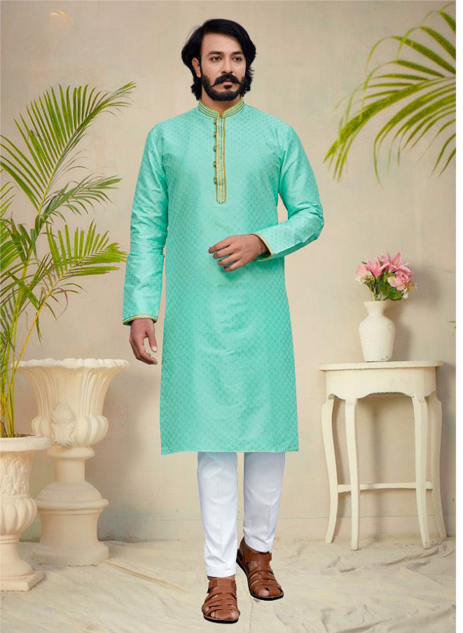 Mens Silk Kurta Set