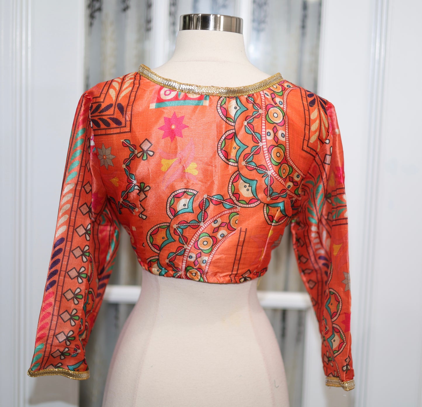 Zarna Silk blouse fits up to 42 inches