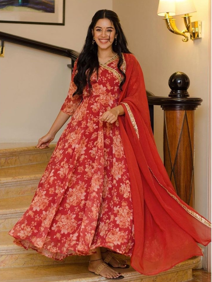 Designer Anarkali long Gown Size: Large 40